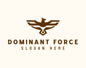 Brown Military Eagle logo design