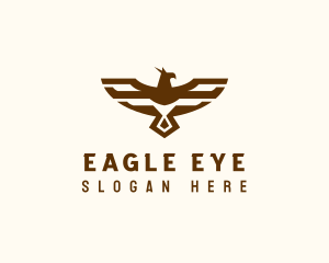 Brown Military Eagle logo design