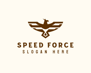 Brown Military Eagle logo design