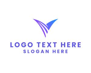 Game - Modern Aviation Letter V logo design