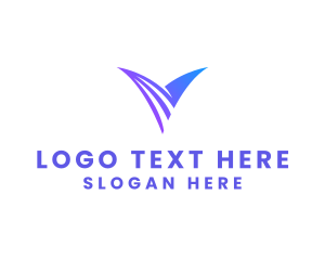 Media - Modern Aviation Letter V logo design