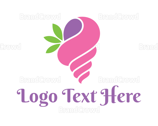 Pink Snail Leaf Logo
