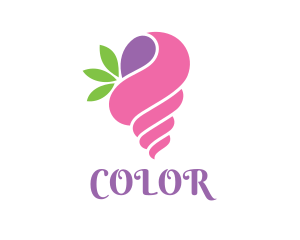 Tropical - Pink Snail Leaf logo design
