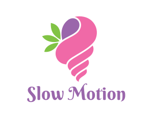 Pink Snail Leaf logo design