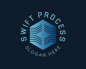 Processing - Digital Network Technology Circuit logo design