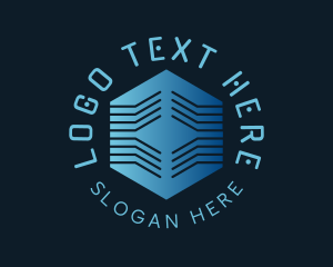 Social Network - Digital Coder Hexagon logo design