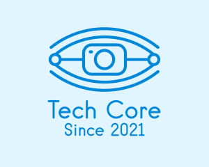 Tech Robotic Eye Camera logo design