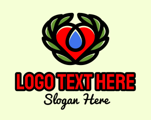 Plant - Eco Leaf Heart logo design