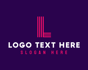 Computing - Creative Modern Stripe logo design