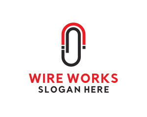 Wire - Magnetic Paper Clip logo design