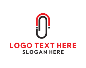 Magnet - Magnetic Paper Clip logo design