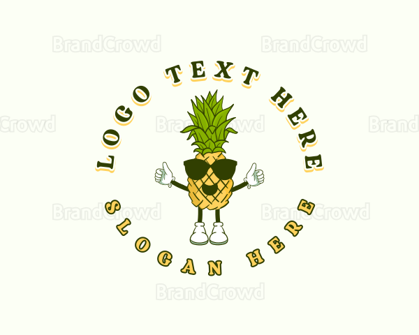 Tropical Pineapple Fruit Logo