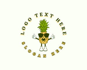 Tropical Pineapple Fruit Logo