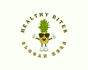 Tropical Pineapple Fruit logo design