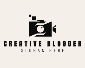 Blogger - Vlogger Video Camera logo design