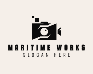 Vlogger Video Camera logo design