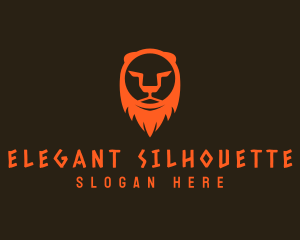 Lion Animal Silhouette logo design