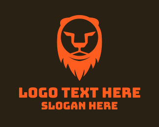 Lion Head Silhouette Logo