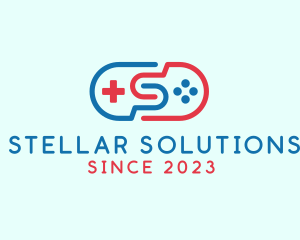 Game Controller Letter S logo design