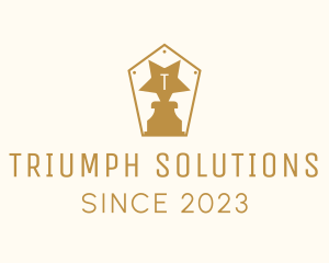 Triumph - Victory Trophy Star logo design
