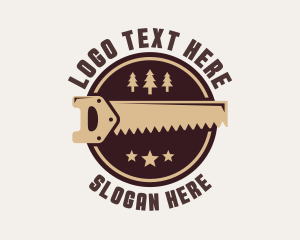 Logging - Saw Tool Carpentry logo design