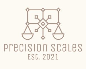 Scales - Minimalist Justice Scales logo design