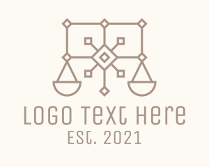 Legal Services - Minimalist Justice Scales logo design