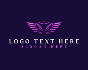 Halo - Halo Wing Angel logo design