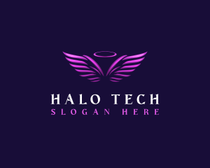 Halo Wing Angel logo design