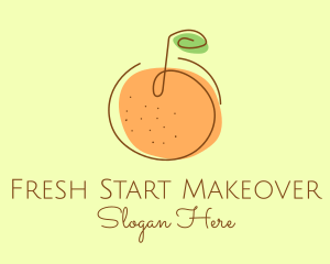 Orange Fruit Outline  logo design