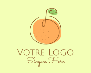 Orange - Orange Fruit Outline logo design