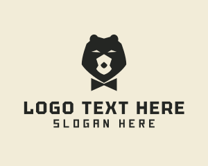 Animal - Bear Fashion Bow Tie logo design