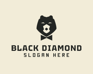 Bear Fashion Bow Tie logo design