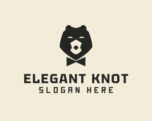 Bear Fashion Bow Tie logo design