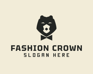 Bear Fashion Bow Tie logo design