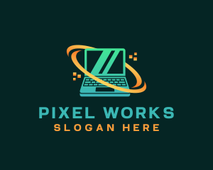 Pixel - Laptop Repair Pixel logo design