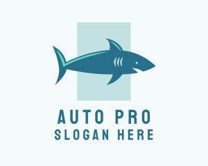 Aquatic Shark Surfing Logo