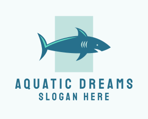 Aquatic Shark Surfing logo design