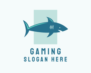 Cartoon - Aquatic Shark Surfing logo design