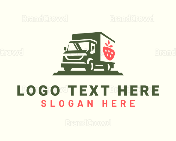 Fruit Truck Delivery Logo