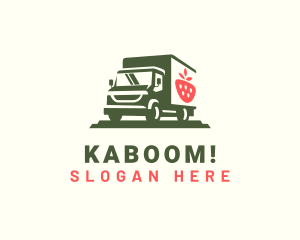 Truckload - Fruit Truck Delivery logo design