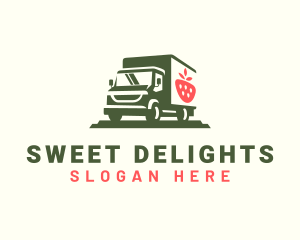 Truckload - Fruit Truck Delivery logo design