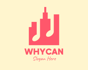 Cityscape - Pink Urban City Music logo design