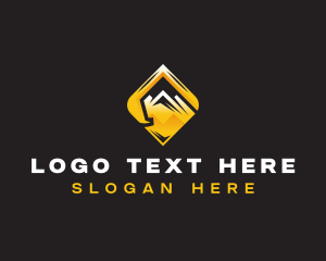 Mountain - Excavator Mountain Backhoe logo design