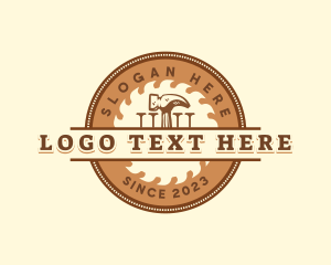 Nail - Builder Hammer Sawmill logo design