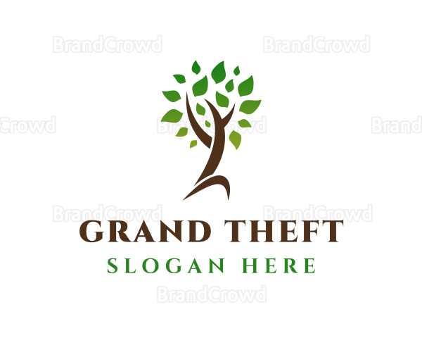 Natural Tree Plant Logo