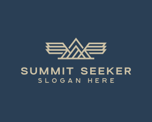 Mountaineering Mountain Wings  logo design