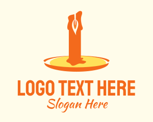 Candle - Melted Candle Light logo design