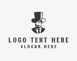 Smoke Pipe - Gentleman Suit Menswear logo design