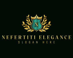 Elegant Crown Shield logo design